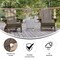 Flash Furniture Brown Adirondack Patio Chairs with Cupholder, 2PK 2-LE-HMP-1044-10-BR-GG - alternate 5